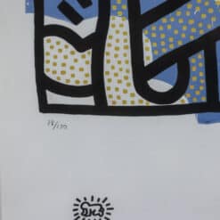 Blue Keith Haring Silkscreen - Number - Styylish