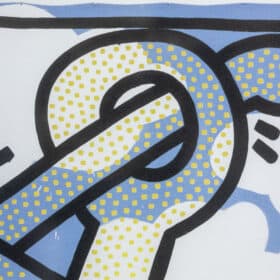 Blue Keith Haring Silkscreen, 1990s