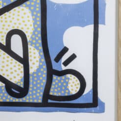 Blue Keith Haring Silkscreen - Signature Detail - Styylish