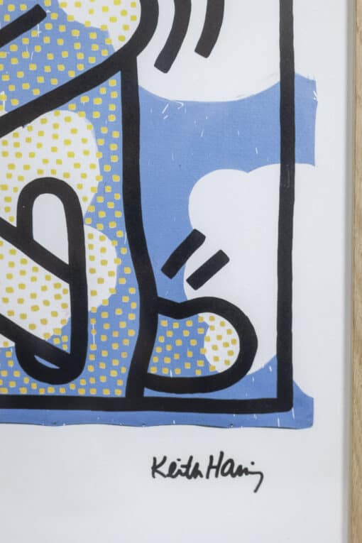 Blue Keith Haring Silkscreen - Signature Detail - Styylish