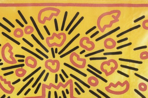 Vibrant Keith Haring Silkscreen - Lines - Styylish