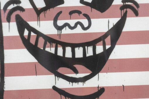 Expressive Keith Haring Silkscreen - Mouth Detail - Styylish