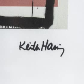 Expressive Keith Haring Silkscreen, 1990s