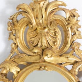 Regency Style Mirror in Carved and Gilded Wood, 1880's