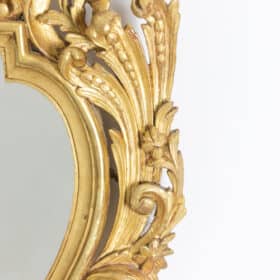Regency Style Mirror in Carved and Gilded Wood, 1880's