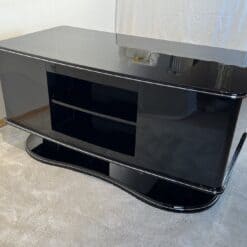 Black Art Deco Desk - Side Profile - Styylish