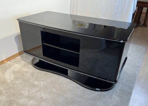 Black Art Deco Desk - Side Profile - Styylish