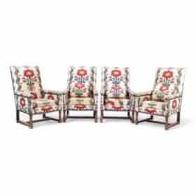 Set of Four Louis XIV Style Armchairs, 20th Century