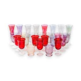 Bohemian Crystal Style Glassware Set, Contemporary Work