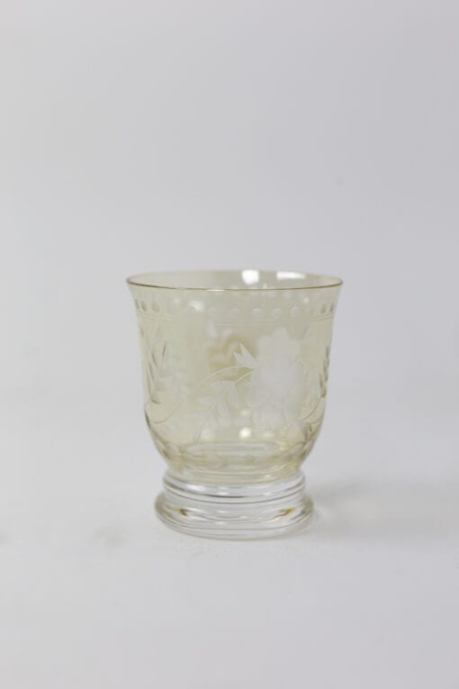 Bohemian Crystal Style Glassware - Yellow Glass - Styylish