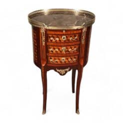 Louis XVI Style Tambour Side Table- front view- Styylish