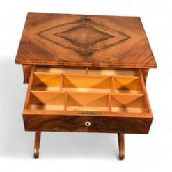 Biedermeier Sewing Table- with open drawer- Styylish