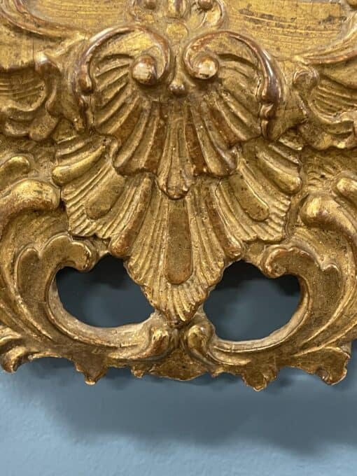 18th century Gilt Wood Mirror- detail of lower part- Styylish