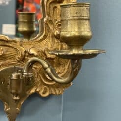 18th century Gilt Wood Mirror- detail of candle holder right- Styylish