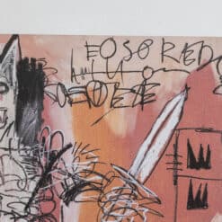 Jean-Michel Basquiat Abstract Screenprint - Text and Sword - Styylish