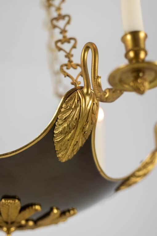 Empire Style Chandelier - Golden Leaf Detail - Styylish