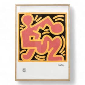 Framed Keith Haring Silkscreen, 1990s