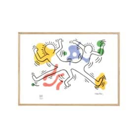 Keith Haring Silkscreen with Frame, 1990s