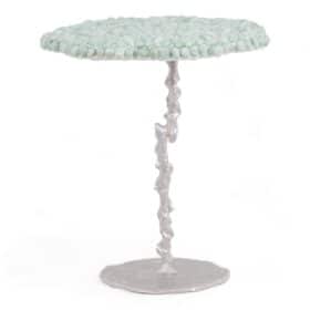 Decorative Semi-Precious Stones Pedestal Table, Contemporary Work