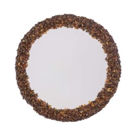 Semi-precious Stone Mirror, Contemporary Artisanal Work