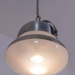 Industrial Pendant Light - On Ceiling with Light On - Styylish