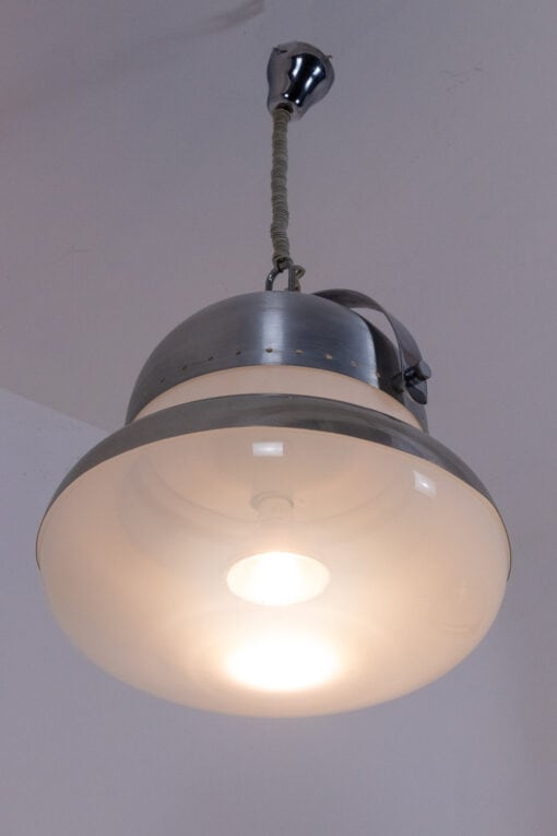 Industrial Pendant Light - On Ceiling with Light On - Styylish