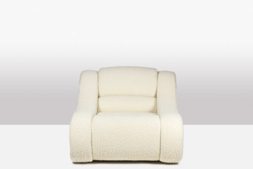 Pair of Bouclé Armchairs - Front View - Styylish