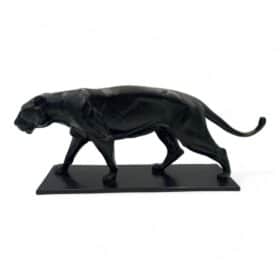 Bronze  Art Deco Sculpture of a Lioness by Christian Aeckerlin, Germany 1930