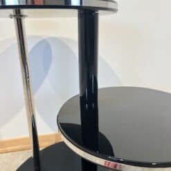 Art Deco Round Side Table - Chrome Edge - Styylish