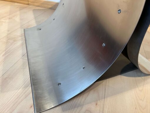Curved Sofa Table Stainless Steel - Chrome Base - Styylish
