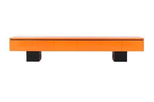Orange Lacquer Sideboard - From Front - Styylish