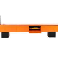 Orange Lacquer Sideboard - With Apple and Drawer Open - Styylish