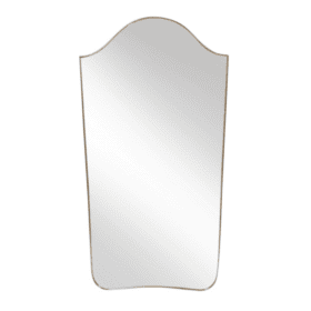 “Chapeau de gendarme” Mirror in Gilded Brass, 1960s