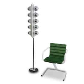 Angelo Cucci Lacquered Metal Floor Lamp, 1960s