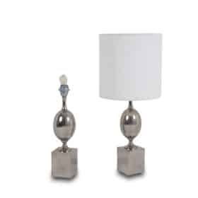 Philippe Barbier Silver-Plated Brass Lamps, 1970s