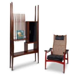 Italian Varnished Mahogany Shelf - With Chair - Styylish