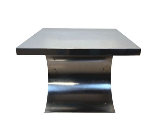 Curved Sofa Table Stainless Steel - Side of Curve - Styylish
