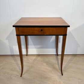 Biedermeier Sewing Table, Cherry Wood, Ebonized, Southern Germany circa 1825