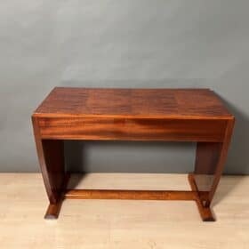 Art Deco Console Table, Thuja Roots, Birch, Silver-Plate, France circa 1925