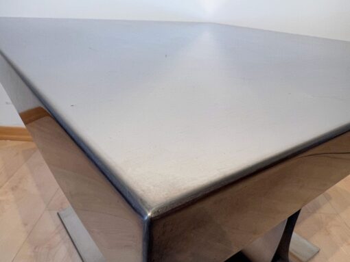 Curved Sofa Table Stainless Steel - Chrome Top Plate - Styylish