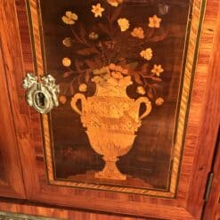 French Secretary Desk 18th century- detail view of the marquetry on one door- Styylish