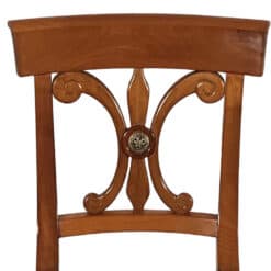 Authentic Biedermeier Chairs- detail of the backrest of one chair right- Styylish