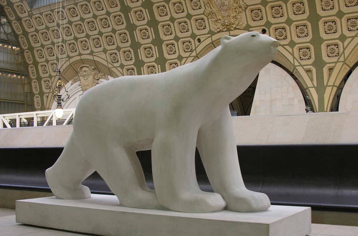 Sculpture François Pompon Bear - Ice Blue - Boutiques de musées