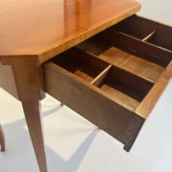 Biedermeier Side Sewing Table - Drawer Compartments Detail - Styylish