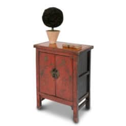 Chinese Red Lacquer Sideboards - Side Detail with Staging - Styylish