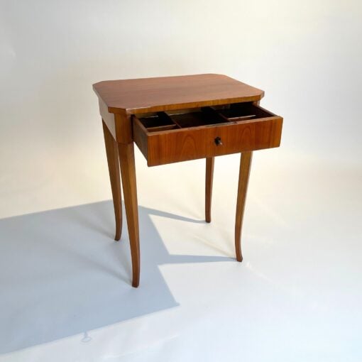Biedermeier Side Sewing Table - Drawer Interior - Styylish