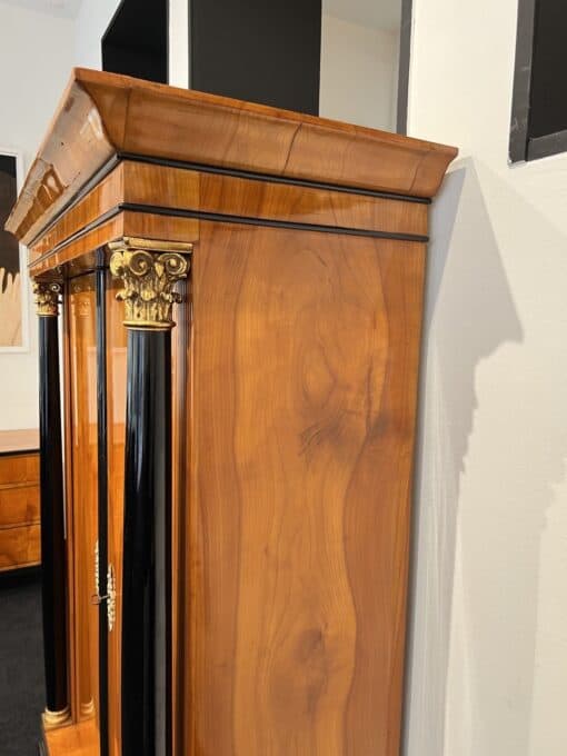 Biedermeier Armoire with Columns - Side Wood Veneer - Styylish