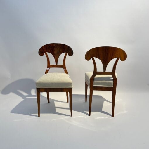 Four Biedermeier Shovel Chairs - Front and Back Profile - Styylish