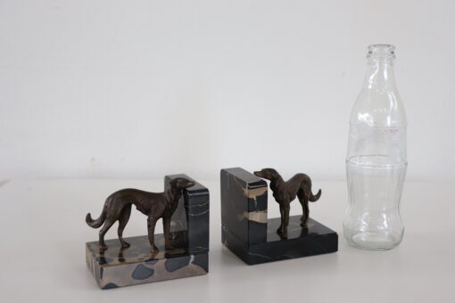 Italian Art Deco Bookends with Bronze - Size Comparison - Styylish