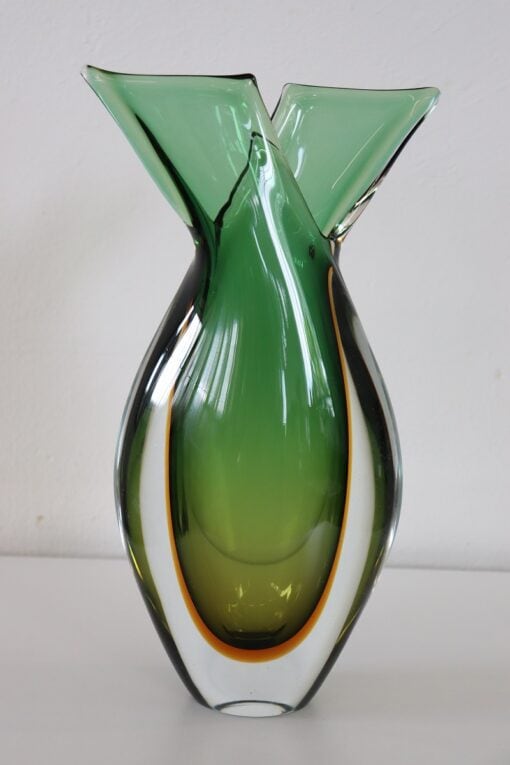Italian Murano Glass Vase - Curve Detail - Styylish